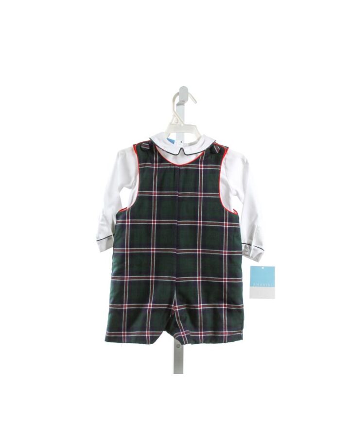 ANAVINI  FOREST GREEN  PLAID  2-PIECE OUTFIT