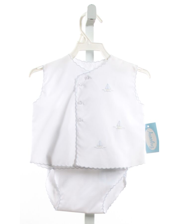AURALUZ  WHITE   EMBROIDERED 2-PIECE OUTFIT