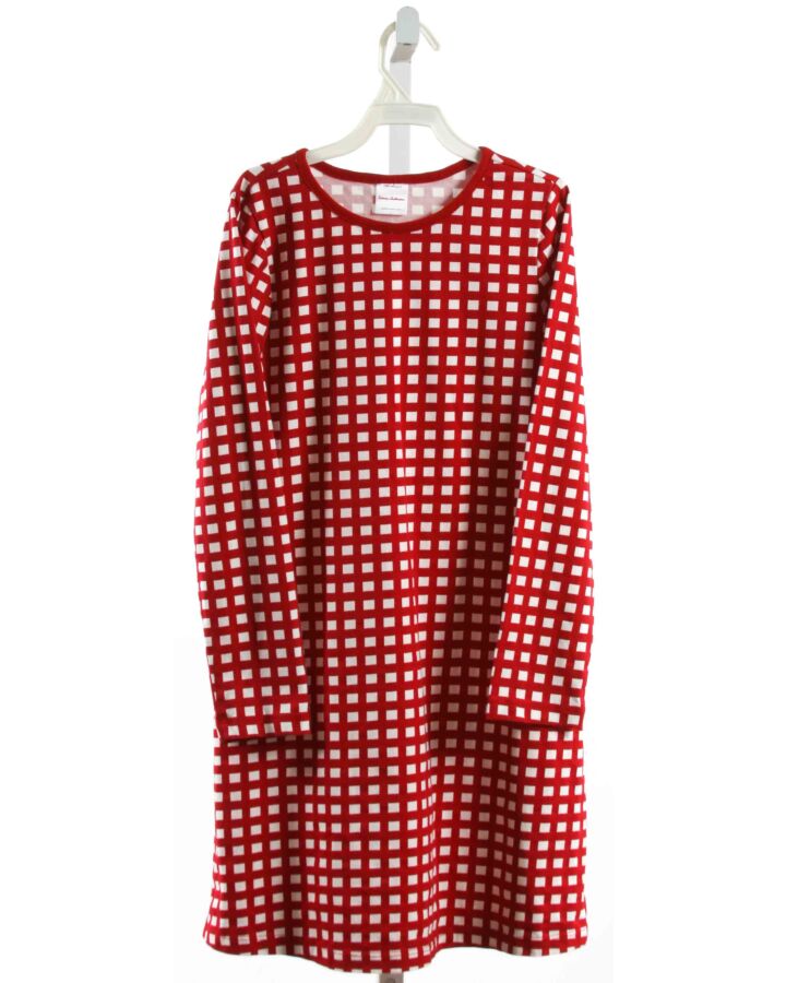 HANNA ANDERSSON  RED  WINDOWPANE  KNIT DRESS
