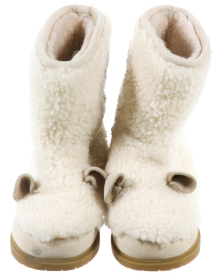 DONSJE WHITE FLEECE BOOTS *SIZE TODDLER 12;EUC - MINOR STAINS