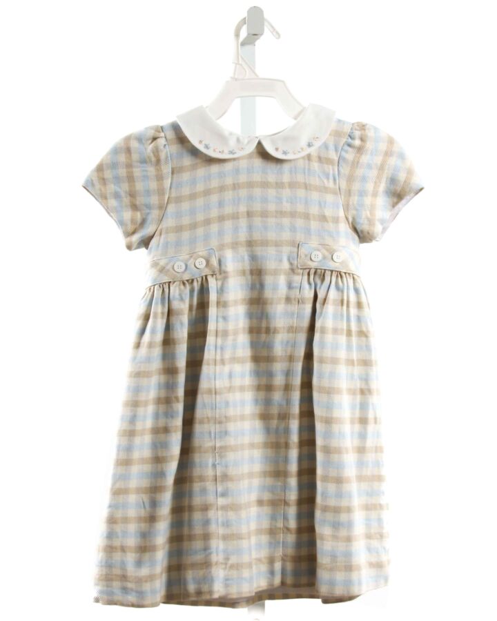 LULI & ME  MULTI-COLOR  GINGHAM EMBROIDERED DRESS