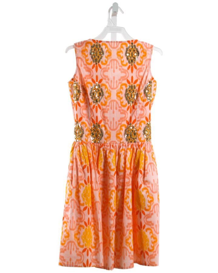 SHERIDAN FRENCH  ORANGE    PARTY DRESS WITH SEQUINS
