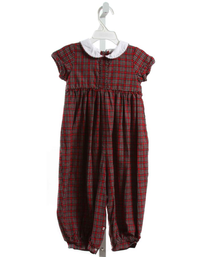 RED BEANS  RED  PLAID  ROMPER