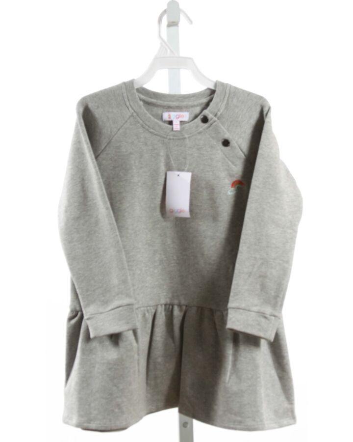 GIGGLE  GRAY   EMBROIDERED KNIT DRESS