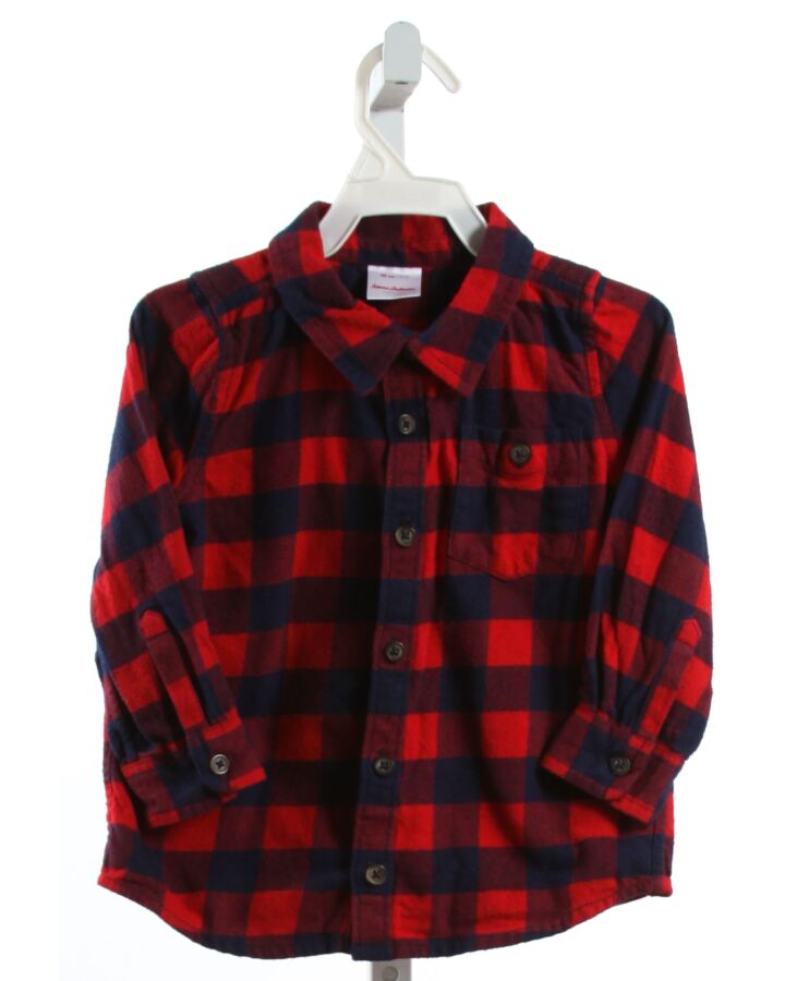 HANNA ANDERSSON  RED FLANNEL CHECK  DRESS SHIRT