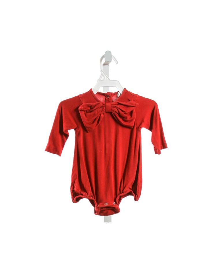 KATE QUINN  RED  KNIT LS SHIRT WITH BOW