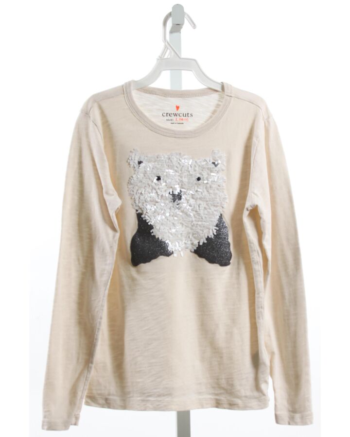 CREWCUTS  IVORY   SEQUINED KNIT LS SHIRT