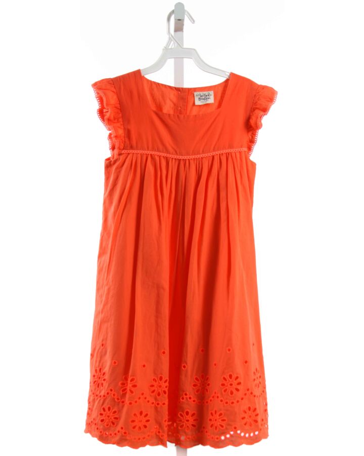 MINI BODEN  RED    DRESS WITH EYELET TRIM