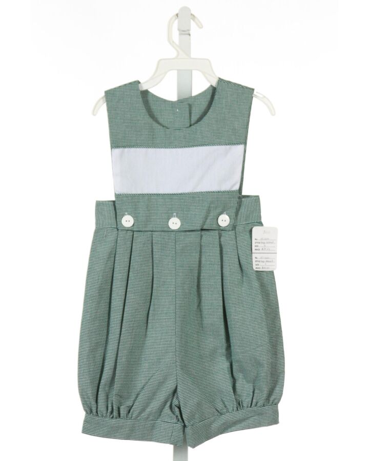 WISH UPON A STAR  FOREST GREEN  MICROCHECK  LONGALL/ROMPER 