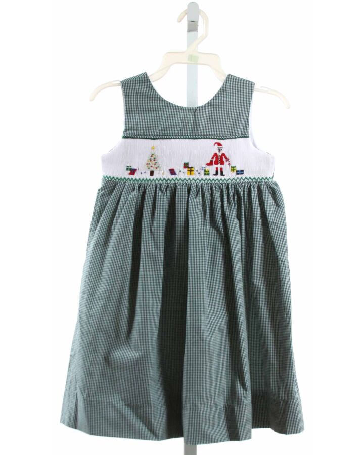 WISH UPON A STAR  GREEN  GINGHAM SMOCKED DRESS