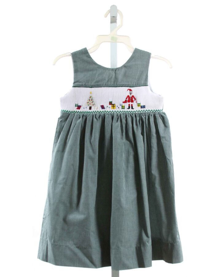 WISH UPON A STAR  GREEN  GINGHAM SMOCKED DRESS
