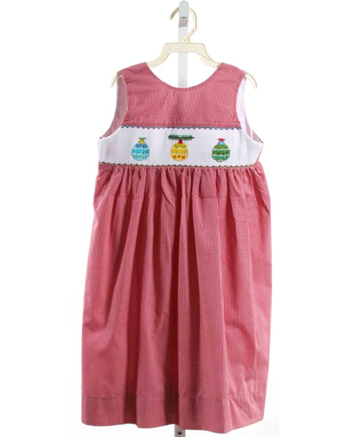 WISH UPON A STAR  RED  GINGHAM SMOCKED DRESS