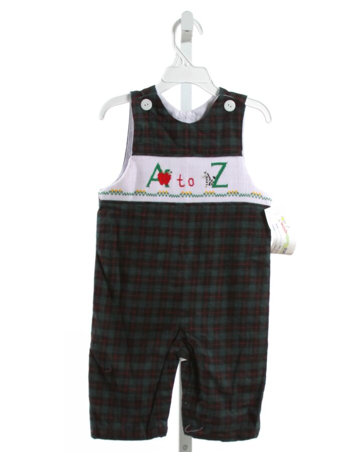 WISH UPON A STAR  MULTI-COLOR  PLAID SMOCKED LONGALL