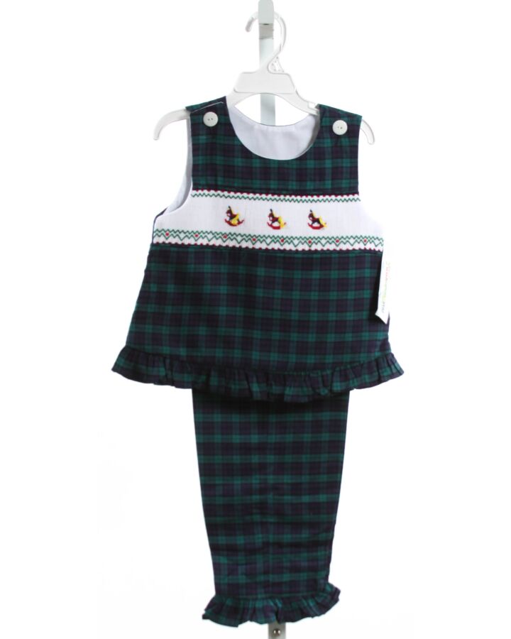 WISH UPON A STAR  GREEN  PLAID  2-PIECE OUTFIT WITH RUFFLE