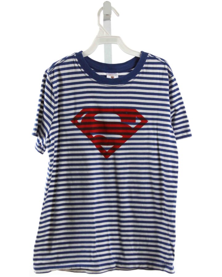 HANNA ANDERSSON  BLUE  STRIPED PRINTED DESIGN T-SHIRT