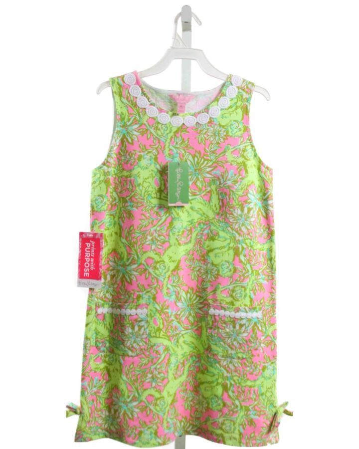 LILLY PULITZER  LIME GREEN  FLORAL  KNIT DRESS