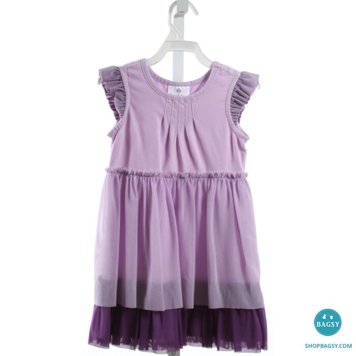 HANNA ANDERSSON Hannah Purple Bold Swirl Print Dress Long Sleeve