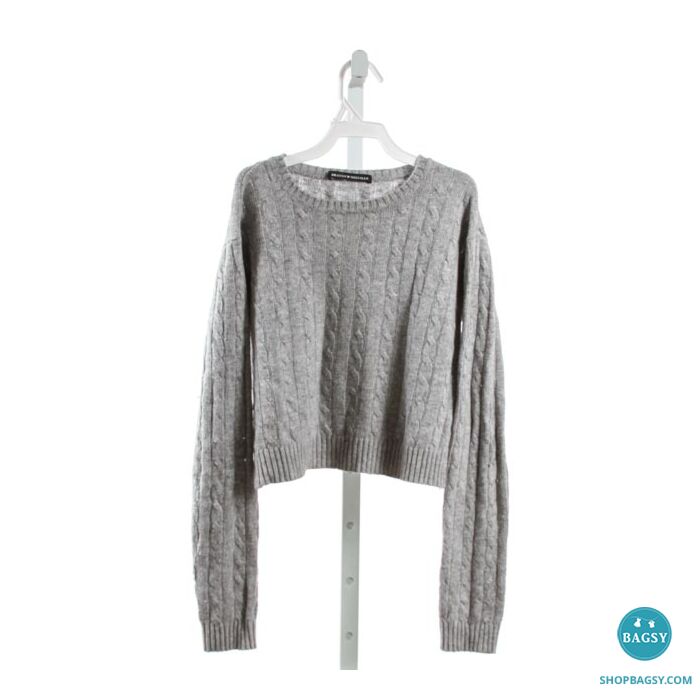 Brandy Melville Italy Made Sweater Top One Size Fit All Gray Lana Wool  Blend