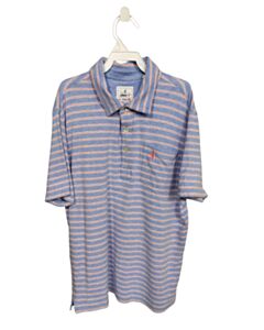 JOHNNIE-O  BLUE  STRIPED  DRESS SHIRT