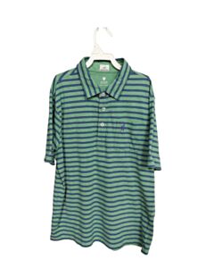 JOHNNIE-O  GREEN  STRIPED  DRESS SHIRT