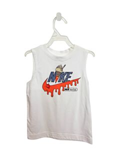 NIKE  WHITE   PRINTED DESIGN KNIT TANK