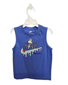 NIKE BLUE PRINTED DESIGN KNIT TANK