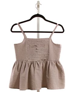 IL GUFO BROWN SEERSUCKER STRIPED SLEEVELESS SHIRT