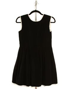 LA OCA LOCA BLACK VELVET DRESS WITH LACE TRIM