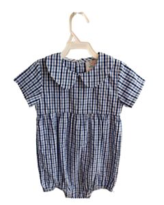 STITCHY FISH  BLUE  GINGHAM  BUBBLE
