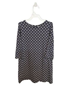 VINEYARD VINES  BLUE   PRINTED DESIGN KNIT DRESS