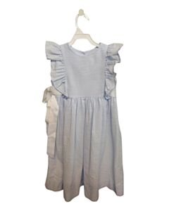 FUNTASIA TOO BLUE SEERSUCKER STRIPED DRESS
