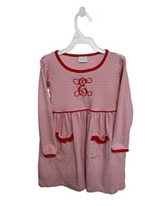 SQUIGGLES RED STRIPED KNIT DRESS