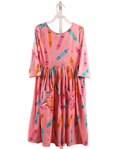MILA & ROSE  PINK  PRINT  KNIT DRESS