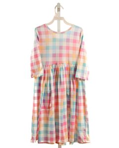 MILA & ROSE MULTI-COLOR GINGHAM KNIT DRESS