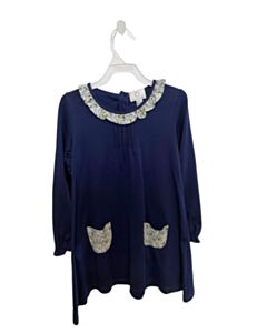 THE PROPER PEONY  BLUE  FLORAL  KNIT DRESS