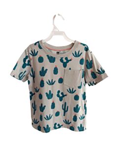 TEA  GREEN  PRINT  KNIT SS SHIRT