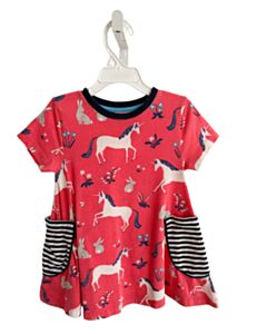 MINI BODEN RED PRINT KNIT DRESS