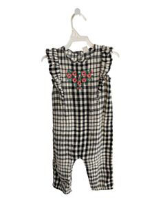 TUCKER & TATE  BLACK  GINGHAM  ROMPER WITH RUFFLE