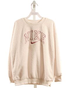 NIKE  WHITE TERRY CLOTH  EMBROIDERED PULLOVER