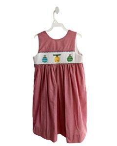 WISH UPON A STAR  RED  GINGHAM SMOCKED DRESS
