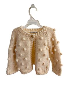 THE BLUEBERRY HILL  CREAM SWISS DOT   CARDIGAN