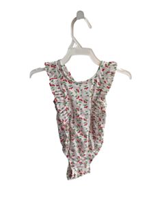 THE PROPER PEONY  RED    1-PIECE SWIMSUIT WITH RUFFLE