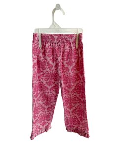 ORIENT EXPRESSED  PINK CORDUROY  PRINTED DESIGN PANTS WITH RUFFLE