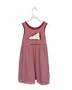 CLASSIC WHIMSY  RED  STRIPED  KNIT DRESS