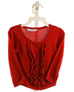 RUFFLE BUTTS RED CARDIGAN