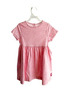 SMILING BUTTON PINK PRINTED DESIGN DRESS