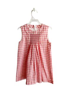 PEGGY GREEN PINK GINGHAM SMOCKED DRESS