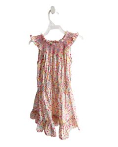 PEGGY GREEN PINK FLORAL SMOCKED DRESS