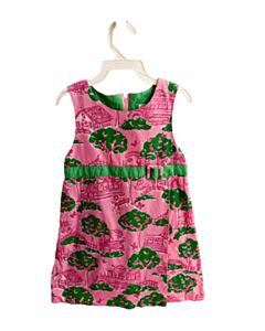 LILLY PULITZER  PINK CORDUROY  PRINTED DESIGN DRESS