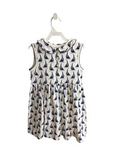 RACHEL RILEY  BLUE  FLORAL  DRESS WITH PICOT STITCHING